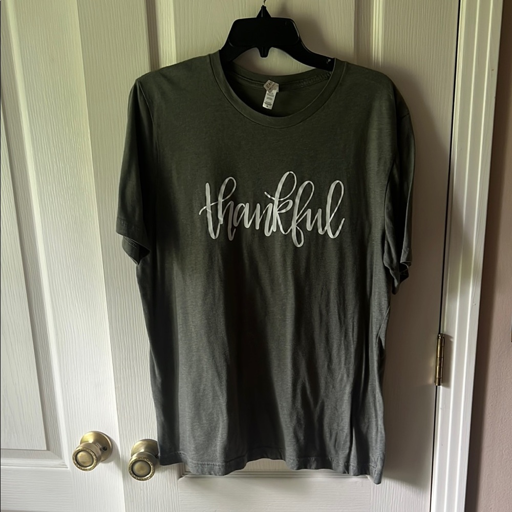 Bella Canvas Olive “Thankful” Graphic Tee